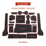 Car Gate Slot Cup Mat for ISUZU D-MAX 2021 - 2024 DMAX Anti-Slip Door Groove Pad Interior Accessories Non-Slip Coaster