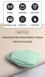 Car Key Case Cover for Geely New Coolray 2023-2025 X6 Emgrand Global Hawk GX7 PU Leather Car Keychain Car Interior Accessory
