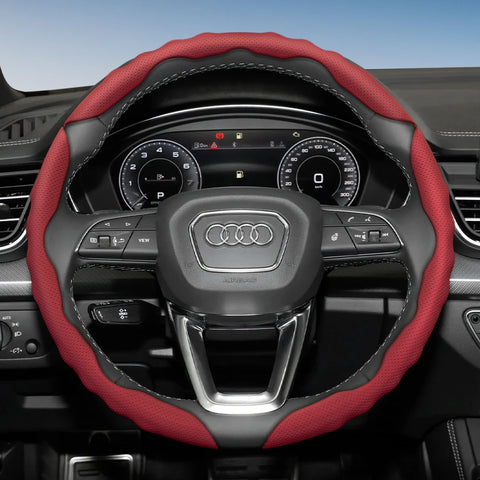 Wave-Shaped Breathable Leather Cover for Audi A4 Car Interior Accessory Hocasen