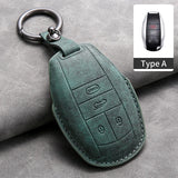 Car Key Cover For Bentley Bentayga 2017-2021 2AHMV-YK1 Leather Car Key Case Cover For Bentley