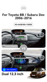 24.6" Dual Screen Android Multimedia Player for Toyota BB 2006-2016 Android Head Unit Aotsr