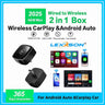2-in-1 Wired to Wireless CarPlay Android Auto Adapter