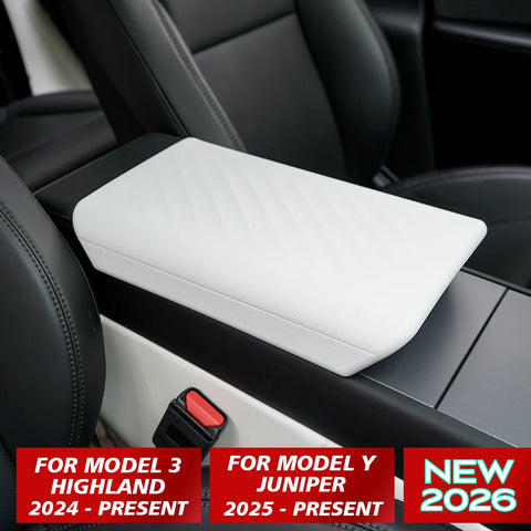 TPE Soft Case Center Console Lid Armrest Cover for Tesla Model 3 Highland 2024 and Model Y Juniper Launch 2025-2026 Car Inter