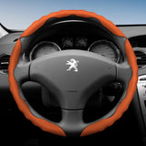 Breathable Anti-Slip Leather Steering Wheel Cover for Peugeot