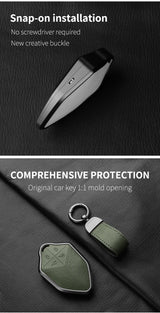 Metal and Leather Car Key Case Cover For Changan DEEPAL S7 SL03 2022 2023 2024 Car Key Case Protect Fob