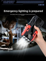Car Jump Starter with 150PSI Air Pump Portable Power Bank LED Light and Auto Emergency Booster