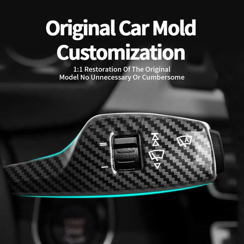 For BMW 5 Series F10 GT (2011-2017) Carbon Fiber Car Steering Column Shifter Cover Gear Shift Lever Auto Interior Accessories