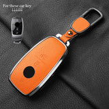 Metal and Leather Car Key Case Cover for Mercedes Benz