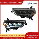 Matrix Projector Headlights for Toyota 4Runner 14-24 LED Headlight Vland