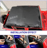 Mesh Roof Sunshade for Jeep Wrangler JK 4-Door 2007-2017 Car Interior Accessory HEBE