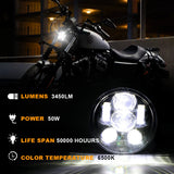 5.75 Inch LED Motorcycle Projector Headlight Led Hi/Lo Beam for Harley Sportster 1200 883 Touring Scrambler Headlamp Accessories