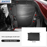 Soft Nylon Roof Sunshade for Jeep Wrangler JK 2007-2017 Car Interior Accessory HEBE