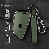 Metal and Leather Car Key Case for BMW