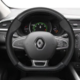 Renault Breathable Leather Steering Wheel Cover Black Red