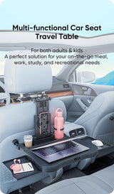 Expandable Car Backseat Desk for Laptop & Dining, with Non-Slip Pad & Device Holder, Adjustable, Foldable Car Interior Access