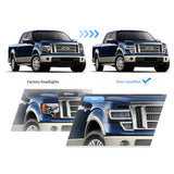 LED Reflection Bowl Headlights for Ford F-150 2009-2014 Headlight Assembly Vland