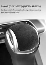 For Audi Q3 Q2 A1 Sport Gear Shift Knob Boot Decorative Trim Sticker Car Premium Interior Tuning Accessories Made of Alcantar