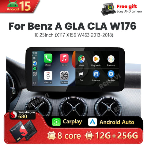Android 15 Multimedia Head Unit for Mercedes-Benz CLA 2013-2018 Android Head Unit RSNAVI