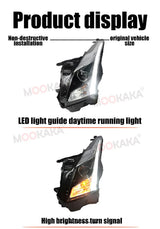 LED Projector Headlights for Cadillac ATS-L 2014–2018 Car Interior Accessory Aotsr