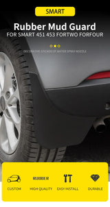 Heavy Duty Mudguards for Smart 451 453 Fortwo Car Interior Accessory GMUNI