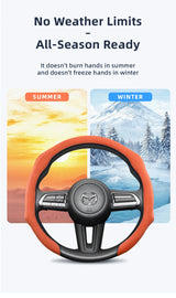 Snap-On Suede Steering Wheel Cover for Mazda Cars