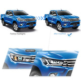 Dual Beam Projector Headlights for Hilux 2015-2020 LED Ambient Light VLAND