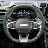 Breathable Leather Steering Wheel Cover for Dacia Cars