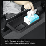 Smabee for Tesla Model Y 2025 Juniper Dashboard Storage Tray Car Display Screen Rear Storage Box Tray Accessories Black Dashb