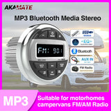 IPX5 Waterproof Marine Stereo Bluetooth 200W for RV Boat Car Interior Accessory AKAMATE