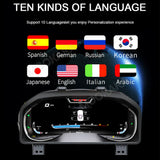 Digital LCD Dashboard Cluster for Dodge Ram 1500 2013–2018 Android Head Unit Aotsr