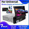 7 Inch Retractable Wireless CarPlay Android Auto Head Unit