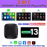 Wireless CarPlay Android Auto AI Multimedia Box Adapter