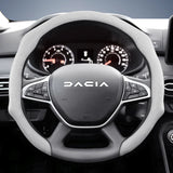 Premium Suede Snap-On Steering Wheel Cover for Dacia
