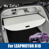 For LEAPMOTOR B10 2025 2026 Car Trunk Canvas Cargo Cover Retractable Luggage Rack Waterproof Privacy Protector Accessories Tr