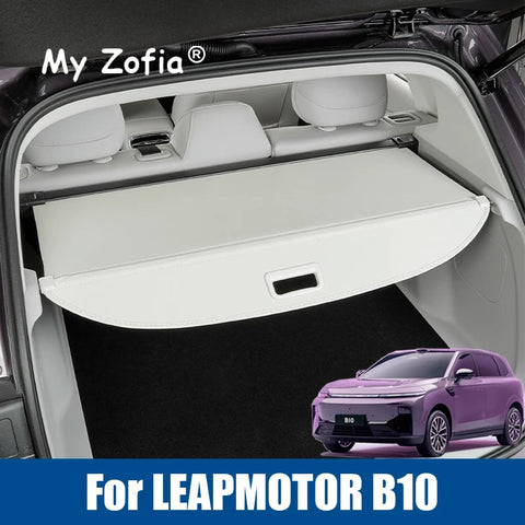 For LEAPMOTOR B10 2025 2026 Car Trunk Canvas Cargo Cover Retractable Luggage Rack Waterproof Privacy Protector Accessories Tr