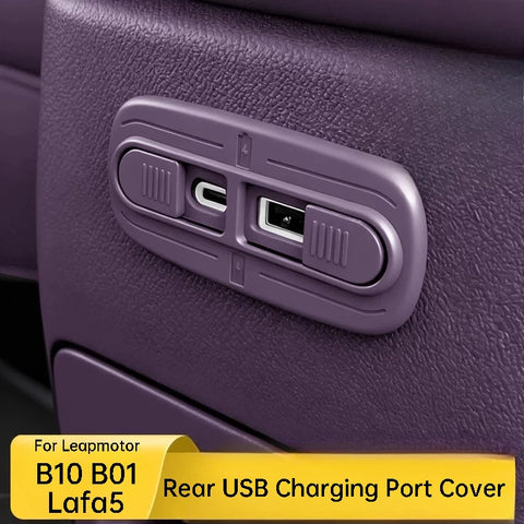 For Leapmotor B10 B01 Lafa5 Car Rear USB Charging Port Cover Scratch-resistant Protector Interior Accessories Car Rear USB Ch