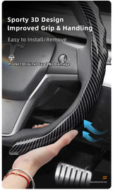 Carbon Fiber Wheel Cover for Tesla Model 3 Y S X Car Interior Accessory Hocasen
