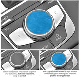 For Audi 8V A3 S3 (2014-2019) Sport Car Multimedia Knob Trim Sticker Cover Panel Made of Alcantara Interior Accessories Decor