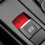 For BMW X1 F48 (2016-2022) Made of Alcantara Center Console Handbrake Button Knob Trim Sticker Car Interior Accessory OEM