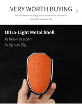 5 Button Aluminum Alloy Goatskin Car Key Case Cover For Trumpchi GAC 2021 Empow J11 J12 J13 J14 J15 J16 GS8 Keychain Accessories