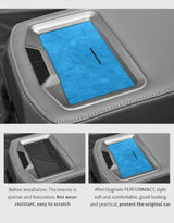 For BMW X3 G45 (2025-) Car Rear Seats Armrest Box Charging Panel Mat Trim Stickers Made of Alcantara Tuning Interior Accessories