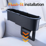 Adjustable Sliding Car Seat Gap Organizer, Flush-Mount Storage Box for Driver & Passenger, 2X Expandable Capacity Car Interio