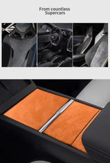 For Tesla Model 3 (2024-) Model Y(2025-) Center Console Panel Trim Sticker Anti Scratch Car Interior Accessory Made of Alcant