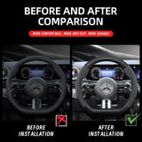 Suede Carbon Steering Wheel Cover for Mercedes Car Interior Accessory Hocasen