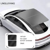 Natural Fiber Split Roof Sunshade for Volvo EX30 Car Interior Accessory LINGLUYANG split type 1