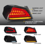 Vland Sequential LED Tail Lights for Subaru WRX VA 2015-2021 Car Interior Accessory Vland