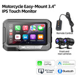 3.4" Motorcycle GPS Monitor with Wireless CarPlay