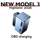 OBD Dual Port Fast Charger Adapter for Tesla Model 3 Highland 2026 and Model Y 2020-2024 Car Charger TEKSY