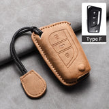 Sheep Suede Car Key Case Cover Shell for Various Toyota Models
