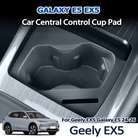 For Geely EX5 Galaxy E5 2024 2025 2026 Car Central Control Water Cup Silicone Pad Anti-Slip Dirt-Resistant Car Interior Car I